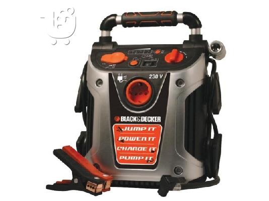 PoulaTo: ΕΚΚΙΝΗΤΗΣ ΜΠΑΤΑΡΙΑΣ AYTOKINHTOYTOY BLACK & DECKER 12V + ΑΕΡΟΣΥΜΠΙΕΣΤΗΣ VG11, φορητή μονάδα 230 v - 200 watt